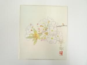 橋口幾三郎筆　さくら　色紙